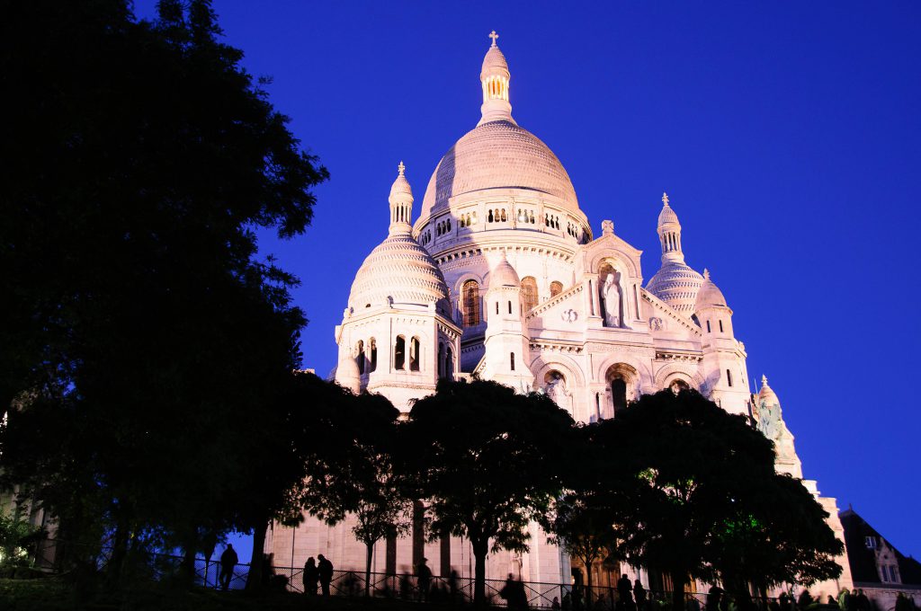 Paris Sacre Coeur at Night